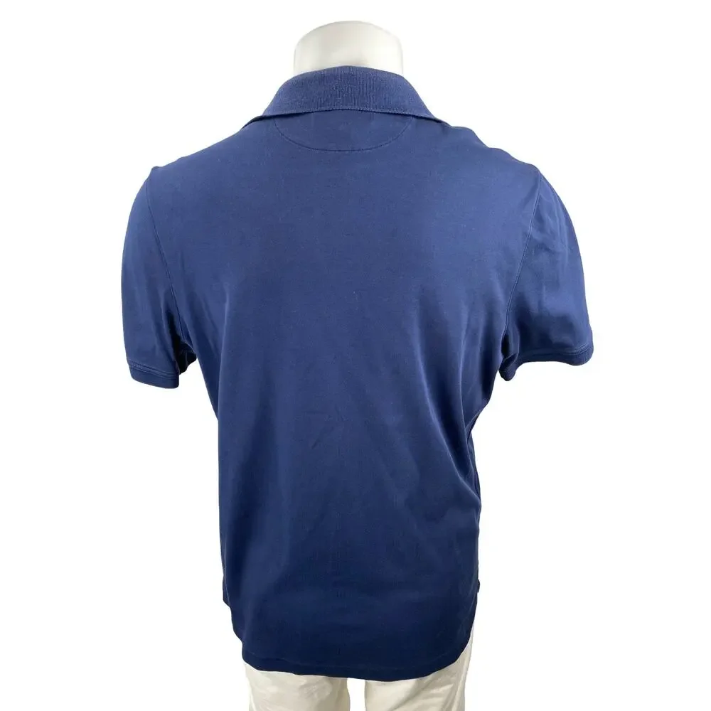 Banana Republic Men's Navy Blue Golf Casual Performance Polo Shirt Top Size L
